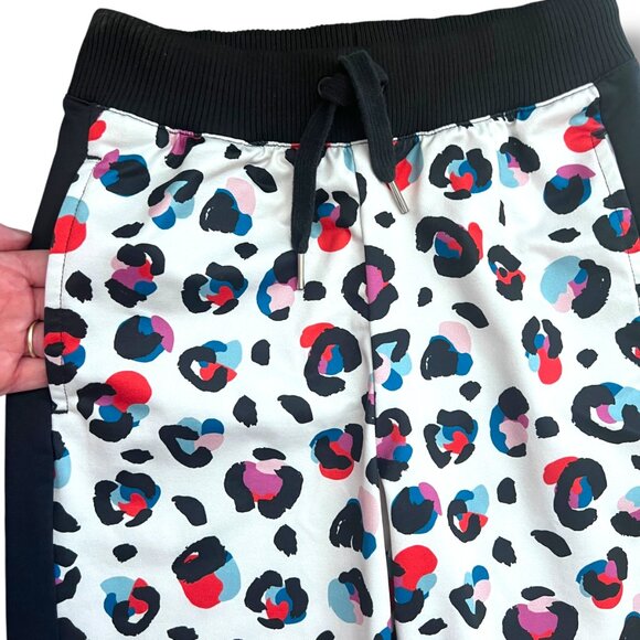 Hanna Andersson Girls Black White Cheetah Spot Jogger Sweatpants Size 8 - Picture 2 of 7